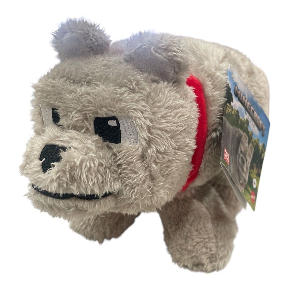 A Minecraft Movie 8" Plush Dennis‎ The Wolf Mattel Mojang NEW 2024